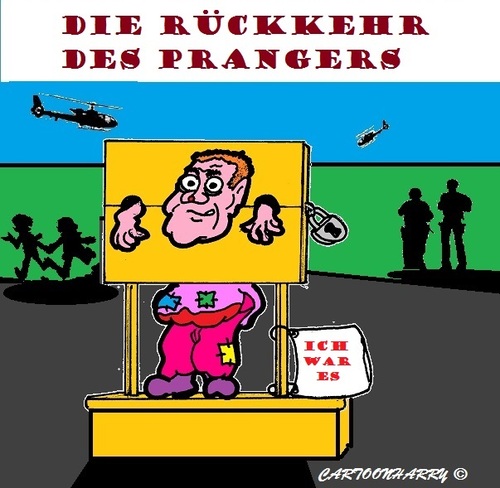 Cartoon: Rückkehr des Prangers (medium) by cartoonharry tagged clown,pranger