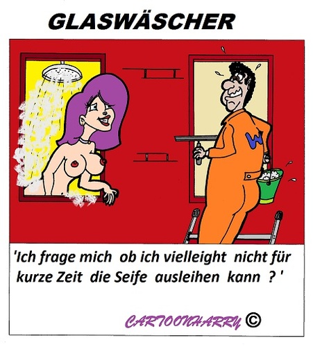 Cartoon: Sauber (medium) by cartoonharry tagged sauber,seife,wasser,dusche,sexy,gläserwäscher,cartoon,cartoonist,cartoonharry,deutsch,holland,dutch,toonpool