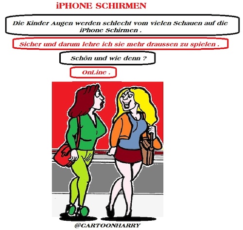 Cartoon: Schirmen (medium) by cartoonharry tagged schirmen,kinder,cartoonharry