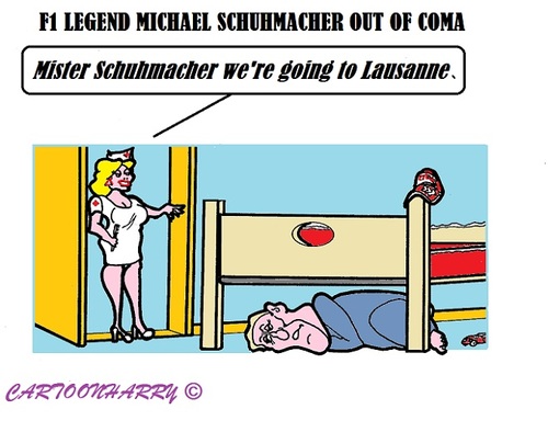 Cartoon: Schuhmacher (medium) by cartoonharry tagged coma,lausanne,schuhmacher