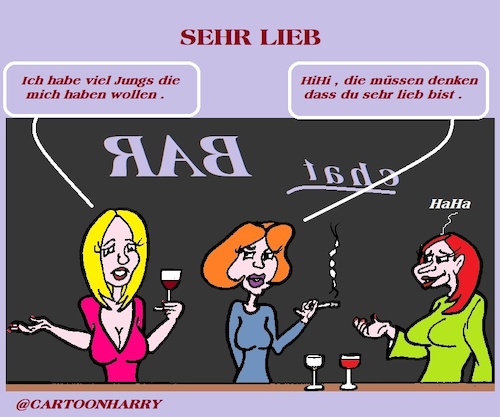Cartoon: Sehr Lieb (medium) by cartoonharry tagged lieb