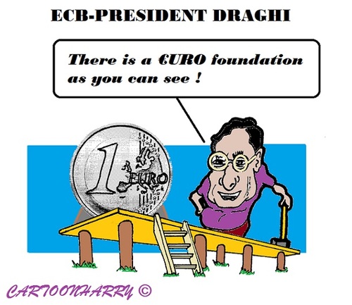 Cartoon: Strong Euro (medium) by cartoonharry tagged europe,euro,draghi