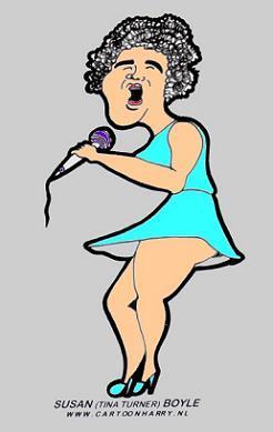 Cartoon: Susan Boyle (medium) by cartoonharry tagged caricature,susan,singer,boyle