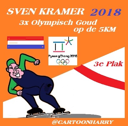 Cartoon: Sven Kramer (medium) by cartoonharry tagged pyongchang,2018,svenkramer,3xgoud,olympisch