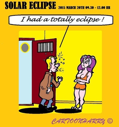 Cartoon: Totally Eclipse (medium) by cartoonharry tagged tomorrow,totally,eclipse,earth,moon,sun