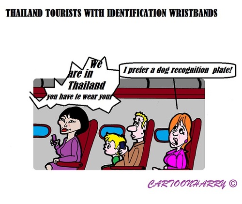 Cartoon: Tourist Wristbands (medium) by cartoonharry tagged thailand,wristband,tourist