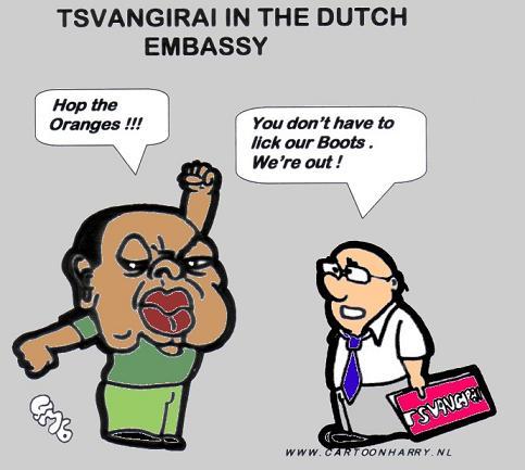 Cartoon: Tsvangirai (medium) by cartoonharry tagged fist
