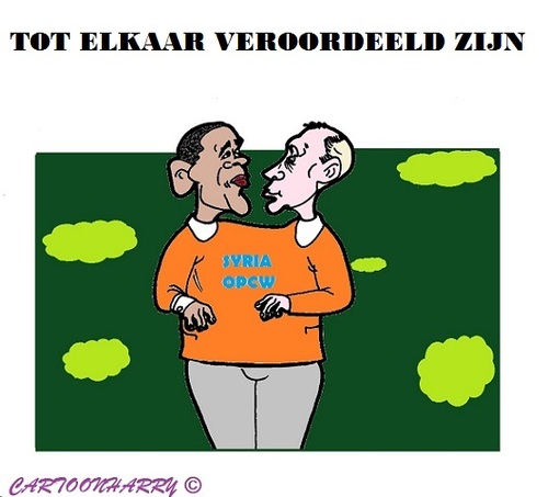 Cartoon: Veroordeling (medium) by cartoonharry tagged obama,putin,syria