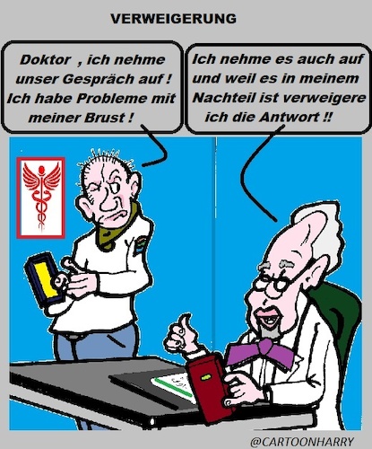 Cartoon: Verweigerung (medium) by cartoonharry tagged verweigerung,arzt,cartoonharry