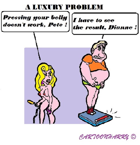 Cartoon: Weight (medium) by cartoonharry tagged weight,belly,fat,problem