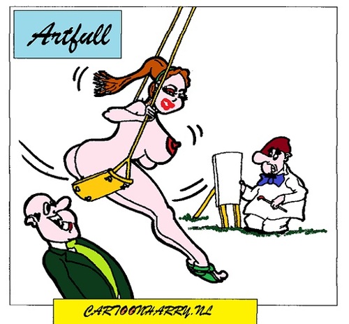 Cartoon: Wobbling (medium) by cartoonharry tagged arts,girls,nude,cartoonharry,dutch,cartoonist,toonpool