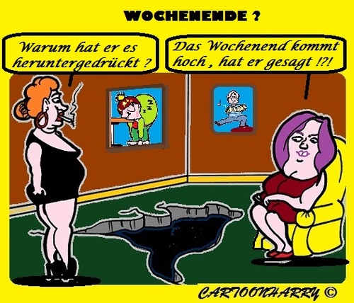 Cartoon: Wochenende (medium) by cartoonharry tagged wochenende