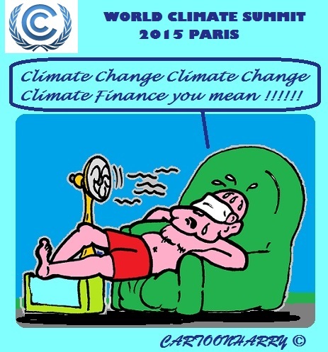 Cartoon: World Climate Summit 2015 (medium) by cartoonharry tagged paris,climate,summit,2015,change,finance
