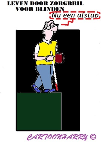 Cartoon: Zorgbril voor Blinden (medium) by cartoonharry tagged blind,zorgbril,risico
