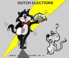 Cartoon: Dutch Elections (small) by cartoonharry tagged dutch,elections,cat,mouse,cheese,cartoonharry