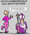 Cartoon: Evil Homosexuals (small) by cartoonharry tagged pope homo gay evil