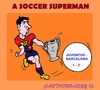 Cartoon: Lionel Messi (small) by cartoonharry tagged soccer,messi,barcelona,juventus,2015,uefacup,superman