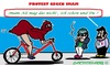 Cartoon: Moslima FahrradTour in Mailand (small) by cartoonharry tagged mslima,italien,mailand,fahrrad