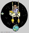 Cartoon: Mosque Rocket (small) by cartoonharry tagged fly,mosque,obama,usa,rocket,cartoonharry