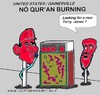 Cartoon: No Koran Burning (small) by cartoonharry tagged match red heads obama osama burning cartoonharry