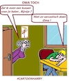 Cartoon: Oma Toch (small) by cartoonharry tagged sarcasme,kussen,cartoonharry