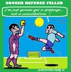 Cartoon: Soccer Today (small) by cartoonharry tagged soccer,referee,felled,karate,today,conclusions