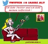 Cartoon: Twitter (small) by cartoonharry tagged twitter,geburtstag