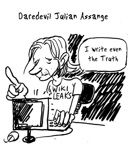Cartoon: Julian Assange (medium) by Zombi tagged julian,assange