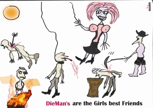 Cartoon: DieMans R the Girls best Friends (medium) by Vanessa tagged girls,boys,diamanten,freunde,lebensversicherung