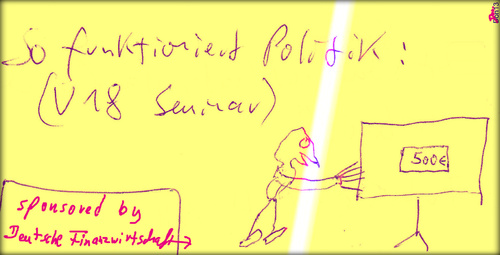 Cartoon: So funktioniert Politik (medium) by Vanessa tagged politik,korruption,wirtschaft,finanzen,geld,money,finance