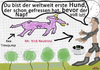 Cartoon: Hund um die Uhr (small) by Vanessa tagged neutrino,zeitreise,einstein,wissenschaft,relativität