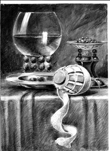 Cartoon: Stll Life (medium) by igor smirnov tagged still,life