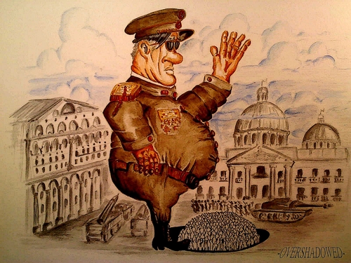 Cartoon: Dictator Tolerance Varition_2 (medium) by joschoo tagged dictatorship,tolerance,fat,shadow,shade,people,democracy
