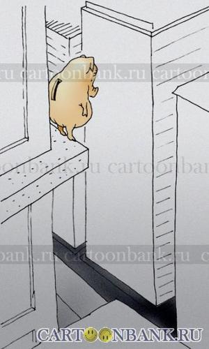 Cartoon: bankrupcy (medium) by ales tagged bank,money,suicide