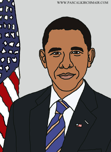 Cartoon: Barack Obama (medium) by Pascal Kirchmair tagged barack,obama,president,usa,präsident,44,etats,unis,vereinigte,staaten,washington,white,house,portrait,cartoon,weisses,haus,casa,bianca,maison,blanche