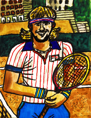 Cartoon: Björn Borg (medium) by Pascal Kirchmair tagged björn,borg,aquarell,aquarelle,watercolor,watercolour,acuarela,arte,kunst,artwork,atp,ranking,tennis,player,tenis,sieger,winner,us,open,new,york,flushing,meadows,champion,australian,grand,slam,sport,sports,ink,tusche,tuschezeichnung,portrait,retrato,ritratto,porträt,irish,pub,illustration,drawing,zeichnung,pascal,kirchmair,cartoon,caricature,karikatur,ilustracion,dibujo,desenho,disegno,ilustracao,illustrazione,illustratie,dessin,de,presse,du,jour,art,of,the,day,tekening,teckning,cartum,vineta,comica,vignetta,caricatura,portret,encre,chine,tinta,china,inchiostro,nanquim,wimbledon,french,roland,garros,sweden,schweden,suede,wasa,knäckebrot,stockholm,björn,borg,aquarell,aquarelle,watercolor,watercolour,acuarela,arte,kunst,artwork,atp,ranking,tennis,player,tenis,sieger,winner,us,open,new,york,flushing,meadows,champion,australian,grand,slam,sport,sports,ink,tusche,tuschezeichnung,portrait,retrato,ritratto,porträt,irish,pub,illustration,drawing,zeichnung,pascal,kirchmair,cartoon,caricature,karikatur,ilustracion,dibujo,desenho,disegno,ilustracao,illustrazione,illustratie,dessin,de,presse,du,jour,art,of,the,day,tekening,teckning,cartum,vineta,comica,vignetta,caricatura,portret,encre,chine,tinta,china,inchiostro,nanquim,wimbledon,french,roland,garros,sweden,schweden,suede,wasa,knäckebrot,stockholm