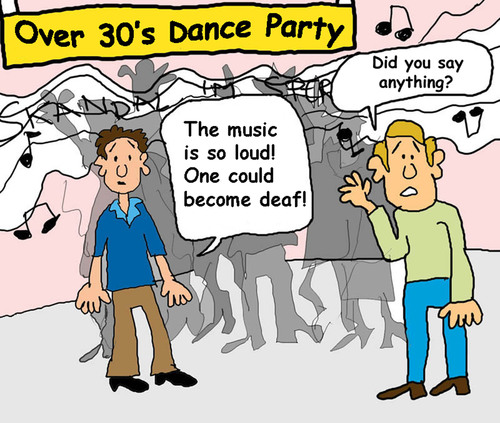 Cartoon: Die Party ab 30 (medium) by Pascal Kirchmair tagged party,ab,30,over,old