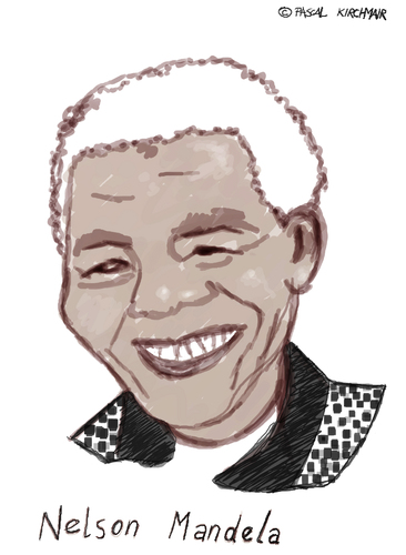 Cartoon: Madiba (medium) by Pascal Kirchmair tagged south,africa,afrique,du,sud,südafrika,african,national,congress,nelson,mandela,madiba,anc,caricature,karikatur,cartoon,vignetta,politik,friedensnobelpreis