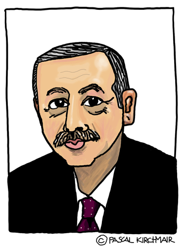 Cartoon: Recep Tayyip Erdogan (medium) by Pascal Kirchmair tagged portrait,cartoon,karikatur,caricature,erdogan,tayyip,recep,recep,tayyip,erdogan,portrait,karikatur,caricature
