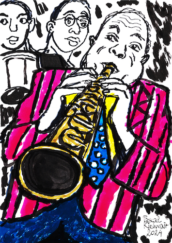 Cartoon: Sidney Bechet (medium) by Pascal Kirchmair tagged sidney,bechet,clarinetist,clarinet,usa,new,orleans,louisiana,jazz,star,hall,of,fame,musik,musiker,musician,music,singer,songwriter,composer,illustration,zeichnung,pascal,kirchmair,cartoon,caricature,karikatur,ilustracion,ink,drawing,dibujo,desenho,disegno,ilustracao,illustrazione,illustratie,dessin,de,presse,du,jour,art,the,day,tekening,teckning,cartum,vineta,comica,vignetta,caricatura,portrait,portret,retrato,ritratto,porträt,tusche,tuschezeichnung,encre,chine,tinta,china,inchiostro,tuschepinsel,pen,arte,artwork,kunst,midnight,in,paris,woody,allen,sidney,bechet,clarinetist,clarinet,usa,new,orleans,louisiana,jazz,star,hall,of,fame,musik,musiker,musician,music,singer,songwriter,composer,illustration,zeichnung,pascal,kirchmair,cartoon,caricature,karikatur,ilustracion,ink,drawing,dibujo,desenho,disegno,ilustracao,illustrazione,illustratie,dessin,de,presse,du,jour,art,the,day,tekening,teckning,cartum,vineta,comica,vignetta,caricatura,portrait,portret,retrato,ritratto,porträt,tusche,tuschezeichnung,encre,chine,tinta,china,inchiostro,tuschepinsel,pen,arte,artwork,kunst,midnight,in,paris,woody,allen