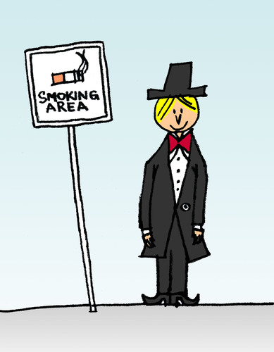 Cartoon: Smoking Area (medium) by Pascal Kirchmair tagged tafel,schild,raucher,rauchen,raucherzone,designierte,area,smoking,designated