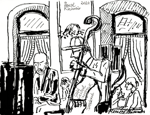 Cartoon: Urban Sketching im Cafe Central (medium) by Pascal Kirchmair tagged urban,sketching,dibujo,desenho,disegno,cartoon,caricature,karikatur,caricatura,pascal,kirchmair,ilustracao,ilustracion,art,arte,kunst,illustration,artist,artiste,artista,künstler,ink,drawing,tusche,tuschezeichnung,zeichnung,illustrazione,illustratie,dessin,de,presse,du,jour,of,the,day,tekening,teckning,cartum,vineta,comica,vignetta,portrait,porträt,portret,retrato,ritratto,artwork,music,musik,musician,musiker,musicien,folk,singer,songwriter,italy,italie,italia,italien,musicista,musica,musico,tirol,innsbruck,urbansketchers,uskinnsbruck,urbansketchersinnsbruck,cafecentral,hotelcafecentral,kirchmairtrio,jazztrio,zeichnen,jazz,austria,autriche,österreich,kontrabass,urban,sketching,dibujo,desenho,disegno,cartoon,caricature,karikatur,caricatura,pascal,kirchmair,ilustracao,ilustracion,art,arte,kunst,illustration,artist,artiste,artista,künstler,ink,drawing,tusche,tuschezeichnung,zeichnung,illustrazione,illustratie,dessin,de,presse,du,jour,of,the,day,tekening,teckning,cartum,vineta,comica,vignetta,portrait,porträt,portret,retrato,ritratto,artwork,music,musik,musician,musiker,musicien,folk,singer,songwriter,italy,italie,italia,italien,musicista,musica,musico,tirol,innsbruck,urbansketchers,uskinnsbruck,urbansketchersinnsbruck,cafecentral,hotelcafecentral,kirchmairtrio,jazztrio,zeichnen,jazz,austria,autriche,österreich,kontrabass