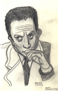 Cartoon: Albert Camus (small) by Pascal Kirchmair tagged ecrivain,philosophe,france,frankreich,fremde,etranger,albert,camus,litterature,literatur,nobelpreis,prix,nobel,schriftsteller