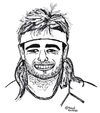Cartoon: Andre Agassi (small) by Pascal Kirchmair tagged andre,agassi,caricature,karikatur,portrait,cartoon,vignetta,tennis,usa,las,vegas,nevada
