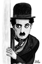 Cartoon: Charlie Chaplin II (small) by Pascal Kirchmair tagged charlie,chaplin,portrait,charlot,zeichnung,dessin,drawing,the,tramp,caricature,karikatur,cartoon