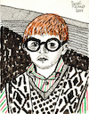 Cartoon: David Hockney (small) by Pascal Kirchmair tagged bradford,hollywood,la,los,angeles,artist,artiste,artista,kunst,künstler,david,hockney,illustration,figure,drawing,marker,ink,art,arte,dibujo,artwork,tusche,encre,de,chine,inchiostro,tinta,china,ilustracao,ilustracion,zeichnung,bild,picture,colour,color,colors,tuschezeichnung,pascal,kirchmair,cartoon,caricature,karikatur,desenho,disegno,illustrazione,illustratie,dessin,presse,tekening,teckning,cartum,vineta,comica,vignetta,caricatura,portrait,porträt,portret,retrato,ritratto,painting,dipinto,pintura,pittura,peinture,cuadro,quadro,image,imagen,pic,copic,markers,coloured,pencils,farbstifte,burnt,sienna,gay