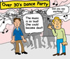 Cartoon: Die Party ab 30 (small) by Pascal Kirchmair tagged party ab 30 over old