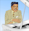 Cartoon: Fats Domino (small) by Pascal Kirchmair tagged fats domino caricature cartoon karikatur drawing dibujo portrait retrato new orleans louisiana desenho dessin zeichnung ritratto tekening portret porträt cartum ilustracao ilustracion illustration illustrazione pascal kirchmairrock roll rhythm and blues piano boogie woogie disegno