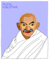 Cartoon: Mahatma Gandhi (small) by Pascal Kirchmair tagged desenho,dessin,disegno,zeichnung,porträt,mahatma,gandhi,cartoon,caricature,karikatur,dibujo,drawing,retrato,portrait,pascal,kirchmair,vignetta,ritratto,india,indien,asket,pazifistischer,widerstand,nonviolent,civil,pacifist