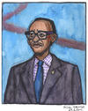 Cartoon: Paul Kagame (small) by Pascal Kirchmair tagged paul kagame portrait caricature karikatur president ruanda